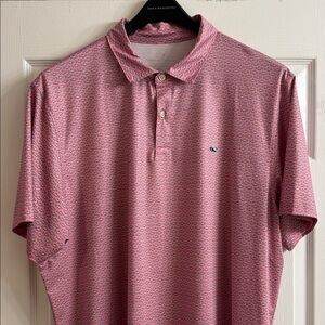 Vineyard Vines Pink and Blue Polo Shirt